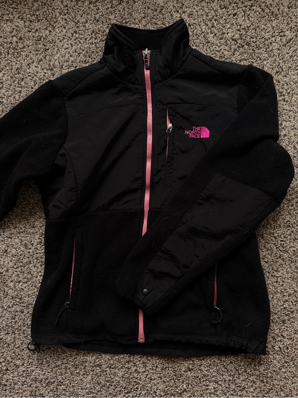 The North Face Women's Black Jacket with Pink Accents